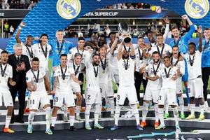 Real Madrid beat Frankfurt 2-0 to win their fifth UEFA Super Cup