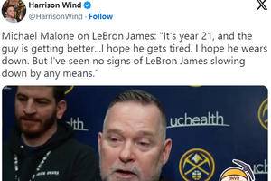 Michael Malone's Quote About LeBron James Is Going Viral Before Lakers-Nuggets Series