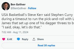 Steph Curry and LeBron James requested for winning play as Team USA secured Gold medal, according to coach Steve Kerr