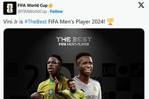 Real Madrid’s Vinicius Junior and Barcelona’s Bonmati win FIFA Best awards