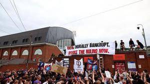 Crystal Palace Fans Protest UEFA's Decision to Demote Club to Conference League