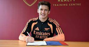 Arsenal sign Christos Tzolis in £34m deal as Trossard replacement